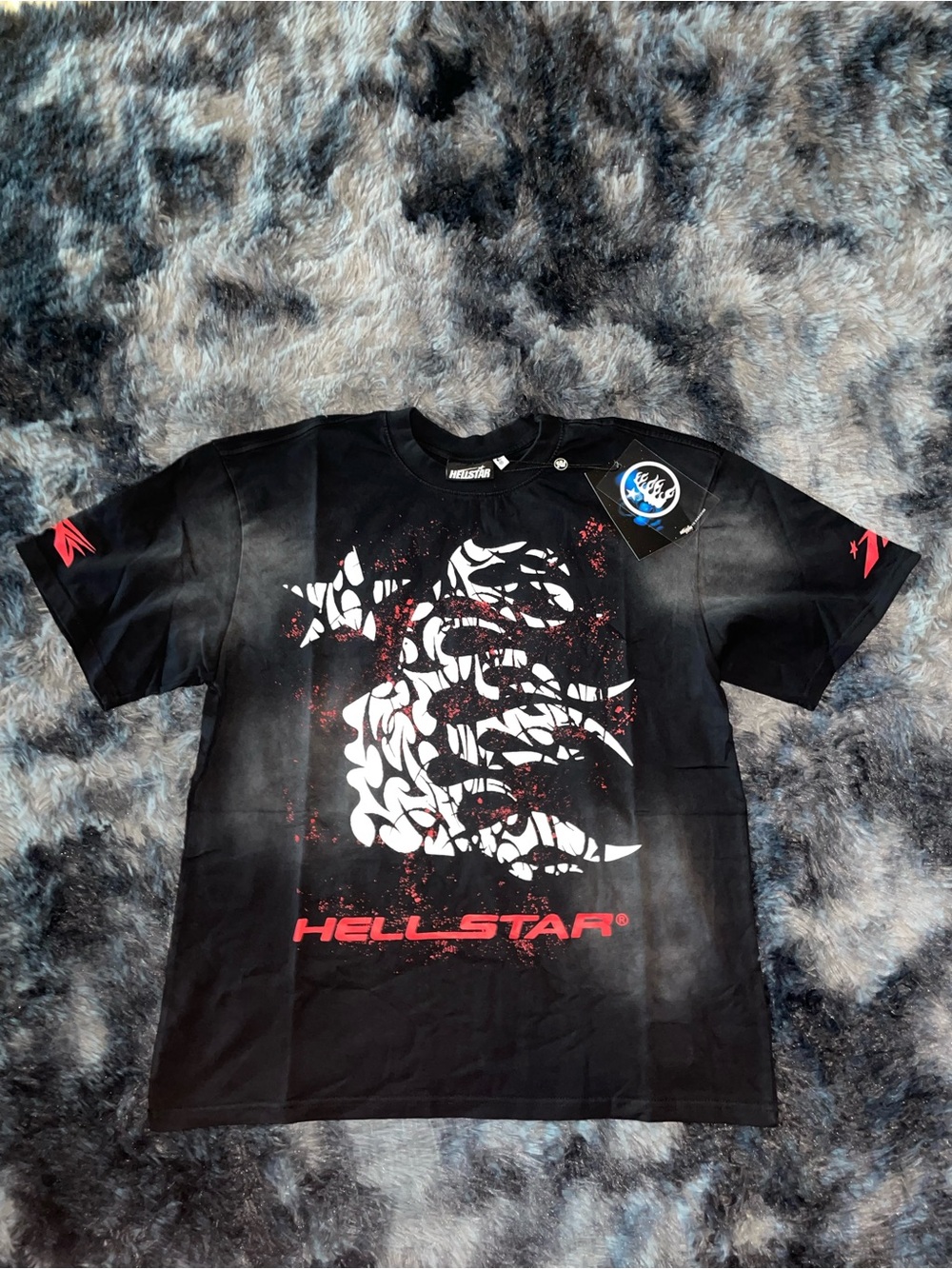 Hellstar black white and red tee shirt 👕